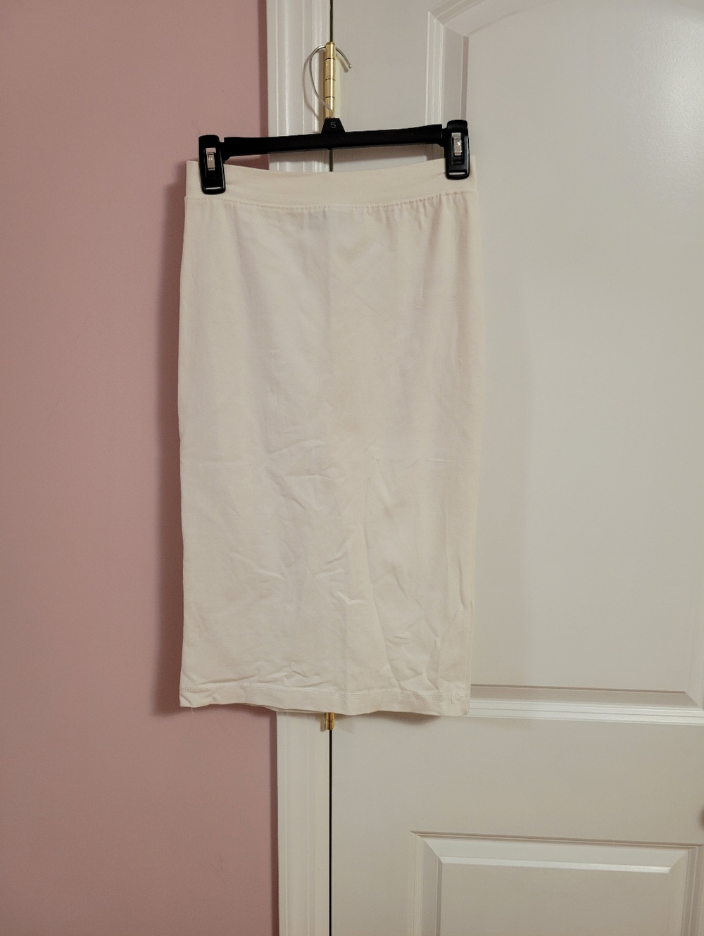 Womens Basic Colors Classic White Midi Pencil Skirt - XS- Basic Essential